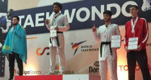 César Cedrún joven promesa del taekwondo español