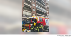 Incendio en la calle Almería de Madrid. (Europa Press)