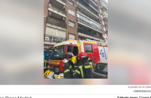 Incendio en la calle Almería de Madrid. (Europa Press)