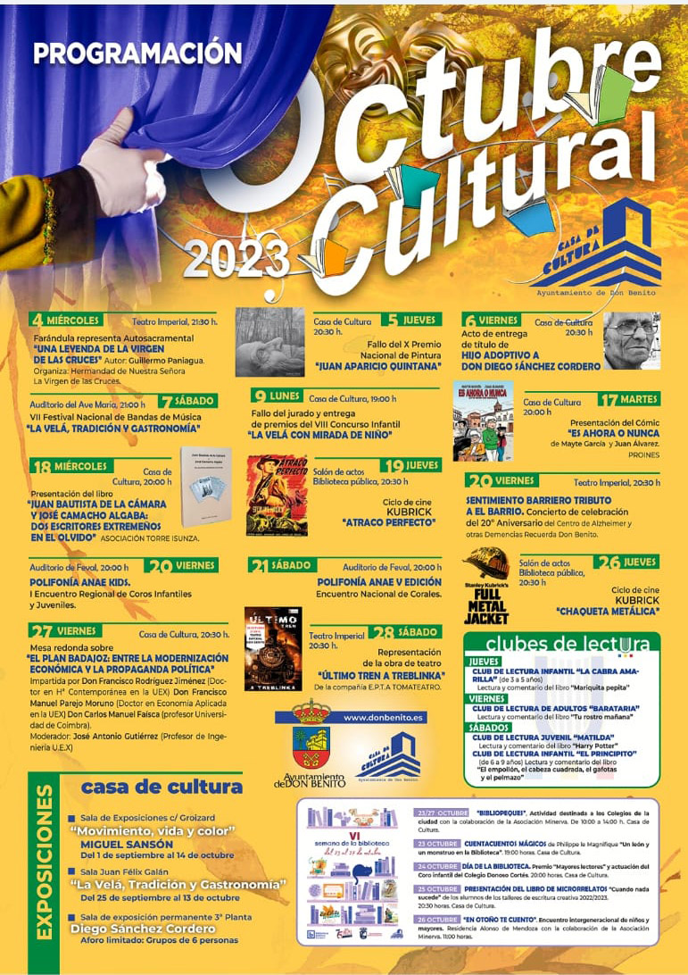 cartel programacion cultural octubre