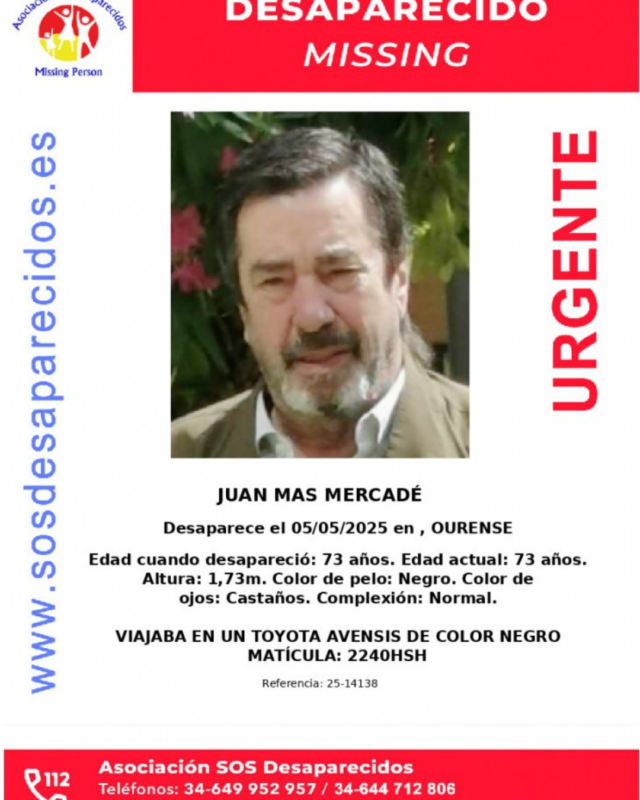 Cartel de búsqueda de Juan.
