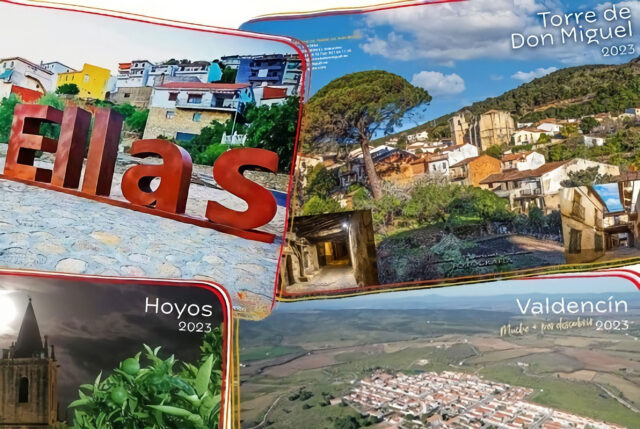 218 municipios de Cáceres tendrán un calendario de 2023 con imágenes típicas de su localidad. (Diputación de Cáceres)