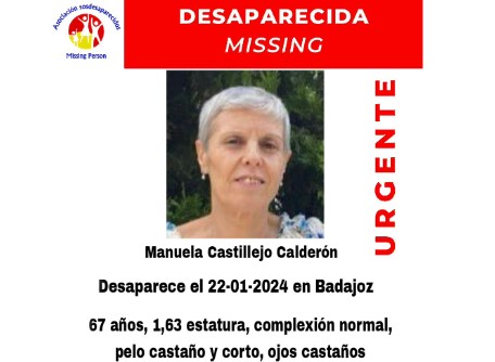 desaparecida en Badajoz