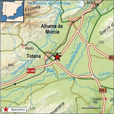 Susto en Totana: se registra un terremoto de 1,6