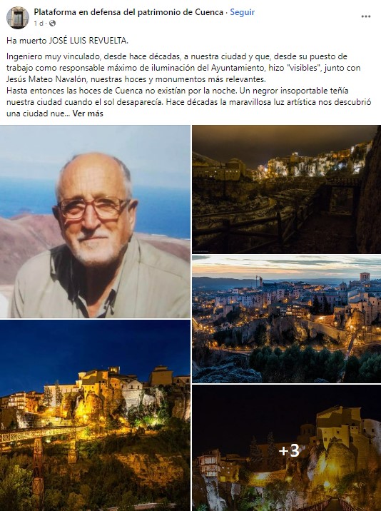 fallece Jose Luís Revuelta artífice de la iluminación de Cuenca