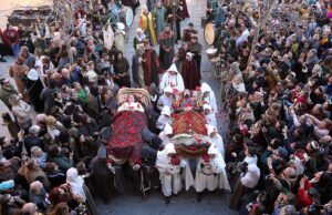 Celebración de Las Bodas de Isabel en la recreación medieval de la leyenda de Los Amantes de Teruel, en Teruel a 23 de febrero de 2020. (Javier Escriche / Europa Press)