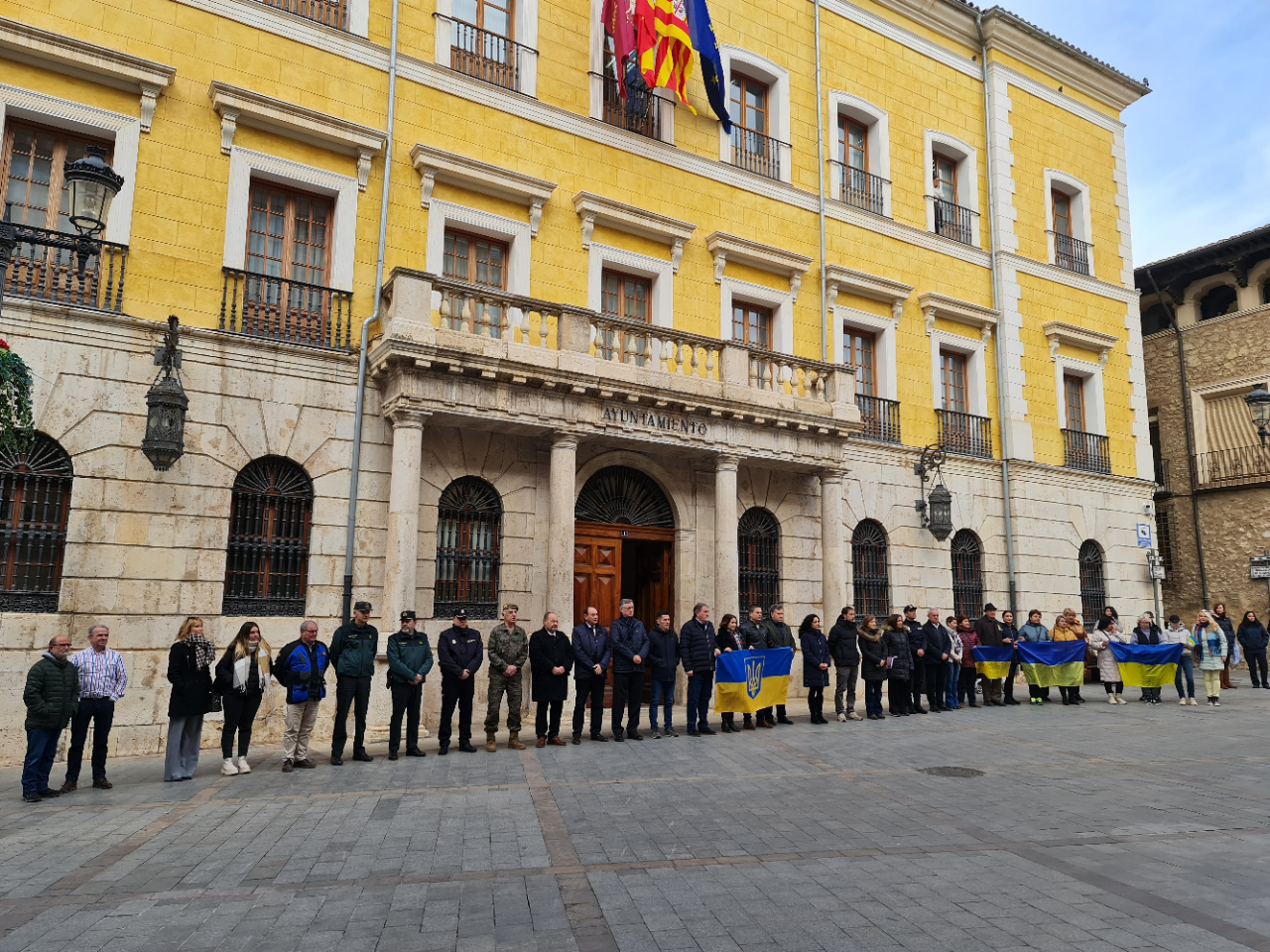 ConcentraciÃ³n silenciosa en Teruel en el primer aniversario de la guerra de Ucrania