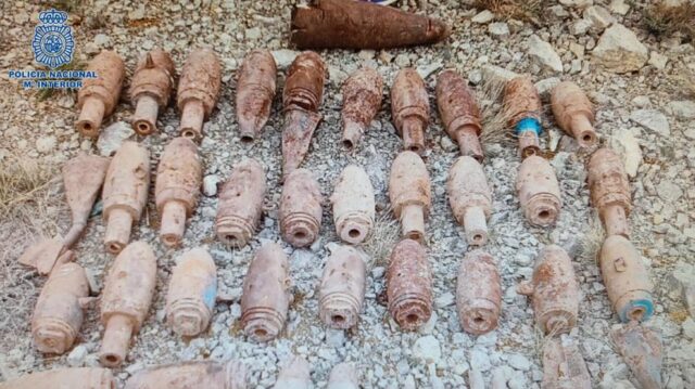 explosivos guerra civil encontrados en Teruel