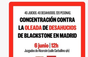 manifestación en Alcorcón contra Blackstone