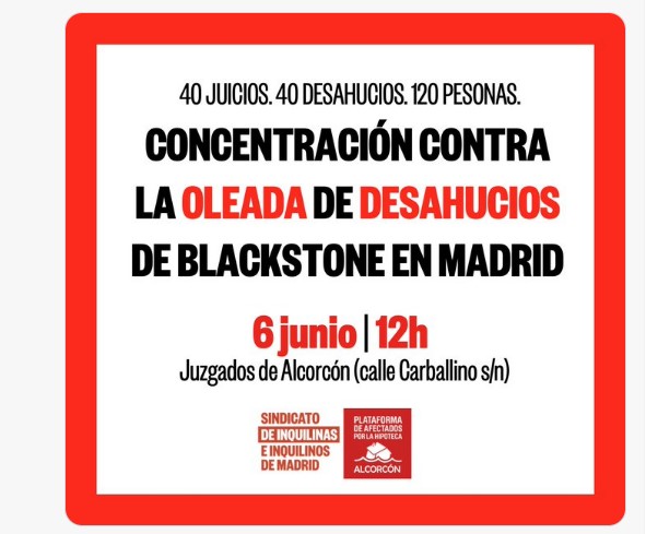 manifestación en Alcorcón contra Blackstone