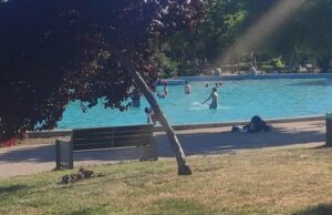 parque alfredo nobel usado como piscina denuncia ciudadana
