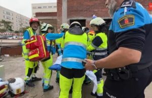 accidente grave de un obrero en Alcorcón