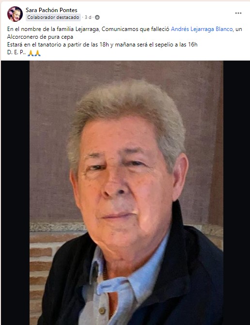 Fallece Andrés Lejarraga Blanco