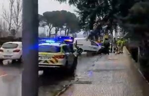 choque contra una farola en Alcorcón