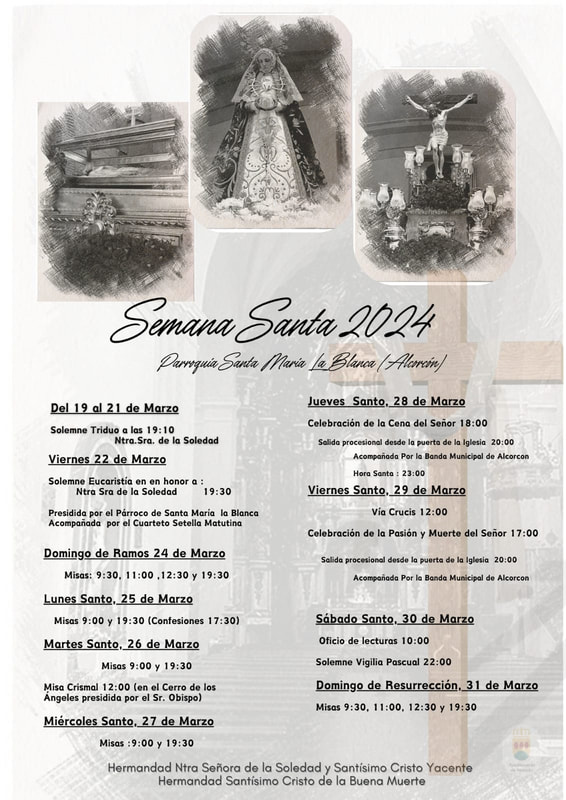 programación Semana Santa en Santa María la Blanca en Alcorcón