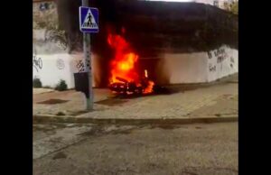 moto arde en Alcorcón