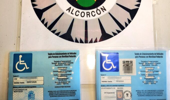 caraduras aparcando con tarjetas fraudulentas en Alcorcón