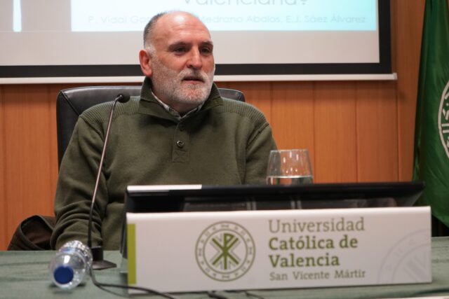 Imagen del chef José Andrés en la Universidad CAtólica de Valencia. (UCV)