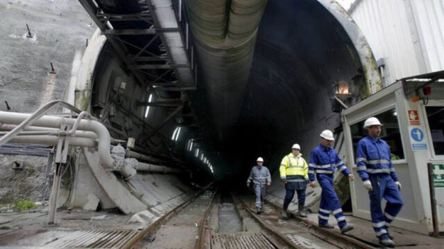 Imagen de las obras del tunel de Pajares. EFE