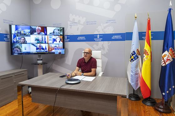 Videoconferencia de Manuel Baltar da xunta de goberno do 1 de xuno