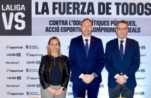 Laliga intensifica su compromiso contra el odio junto al Gobierno de Cataluña
