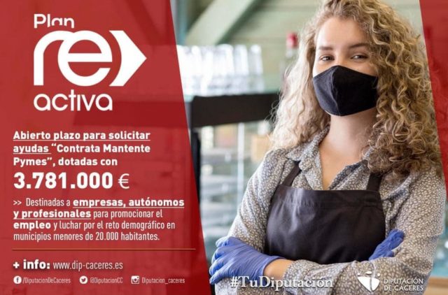 “Contrata-mantente Pymes”, 3.781. 000 € en ayudas para empresas, autónomos y profesionales de municipios menores de 20.000 habitantes