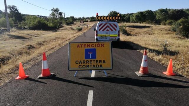 Carretera cortada en la provincia de Zamora. Diputación