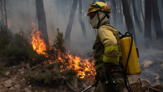 Imagen de archivo del incendio de la Sierra de la Culebra. EP