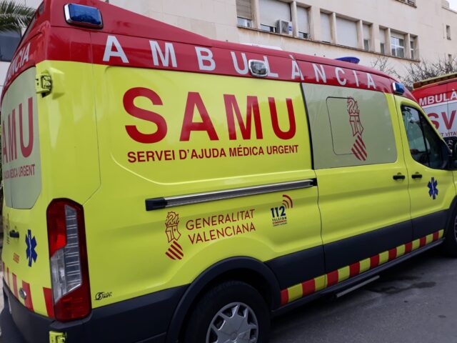 Herido un hombre tras un accidente de tráfico en Alicante
